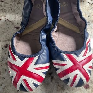 British Themed Butterfly Twist Flats